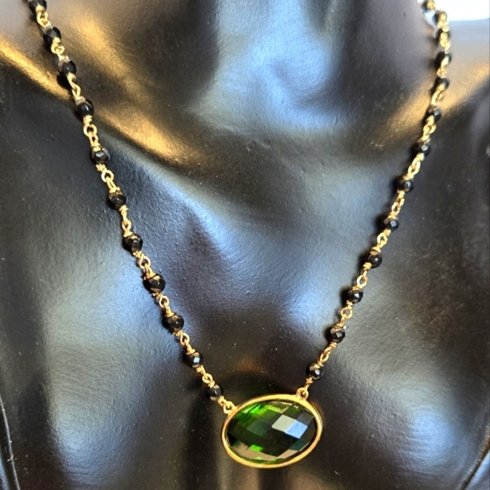 GREGIO 925 Green and Black Necklace